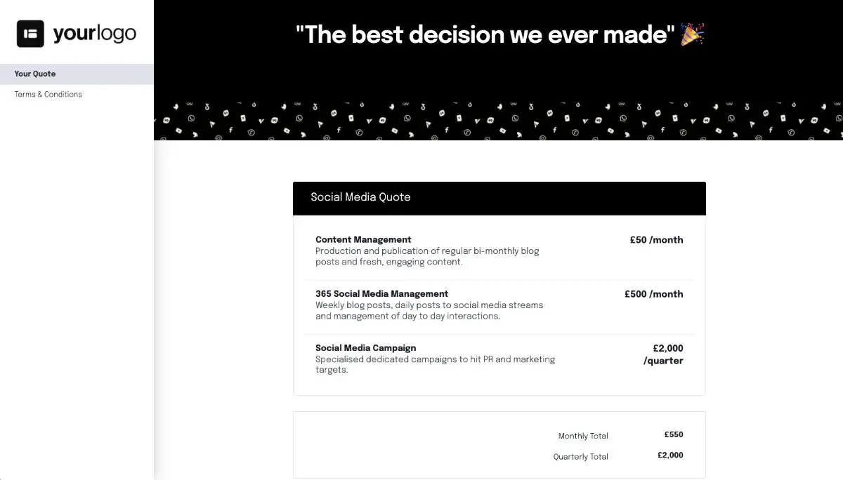 Social Media Quote Template Slide 3