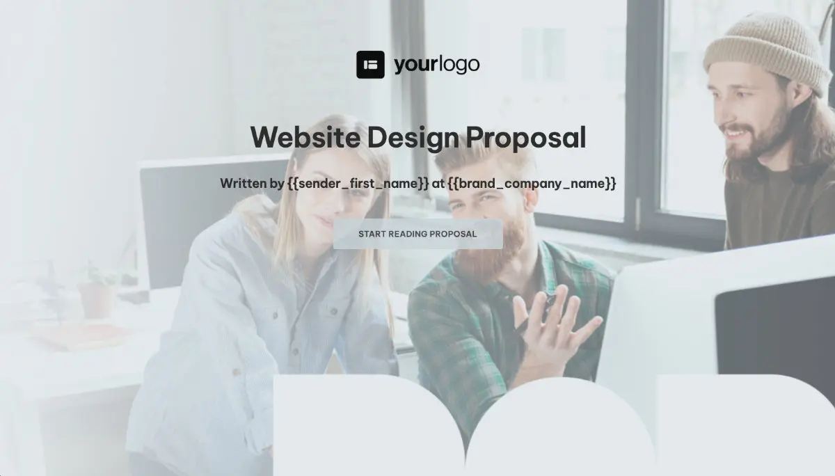 Website Design Quote Template - A Beautiful Cover