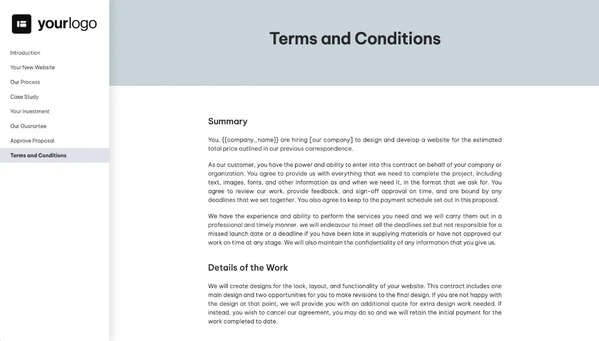 Website Design Quote Template - A Contract so You Don't Have to Write One