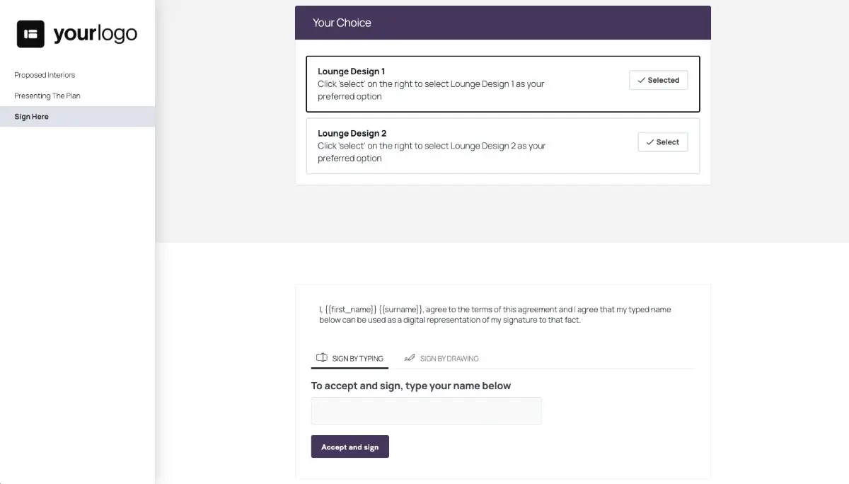 Interior Design Client Signoff - Next Steps with Digital Signing