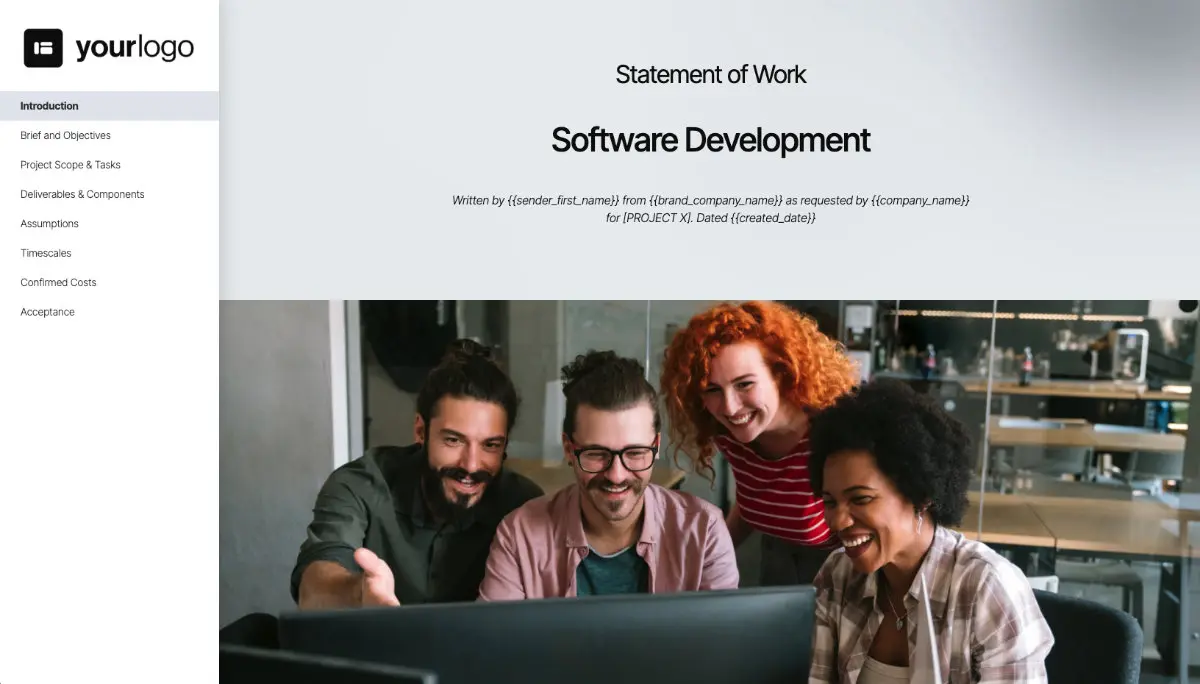 Software Development Statement of Work Slide 2