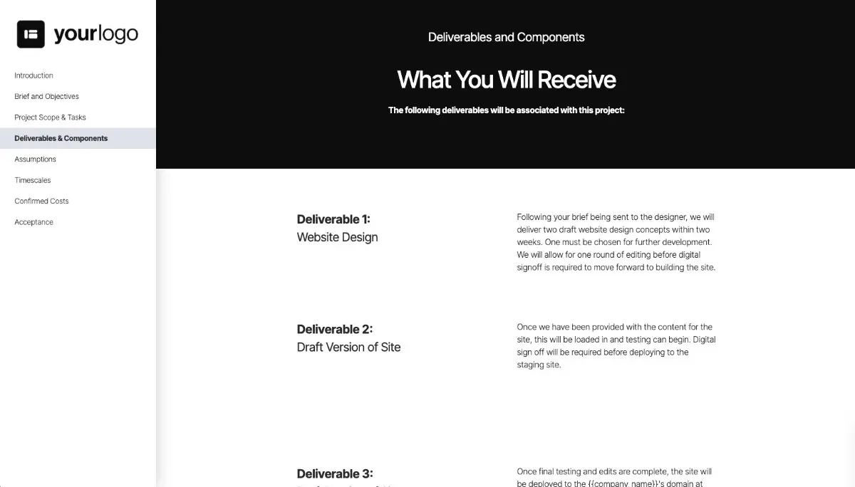 Software Development Statement of Work - Deliverables