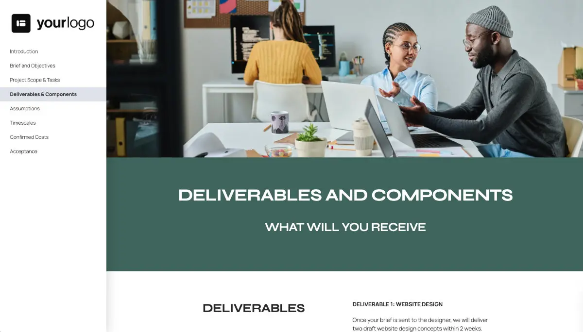 Web Design Statement of Work - Deliverables