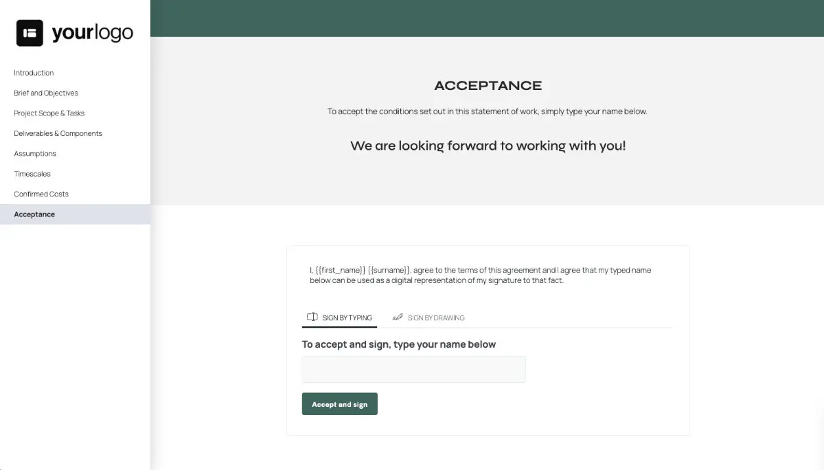 Web Design Statement of Work - Get it Approved with a Digital Signature